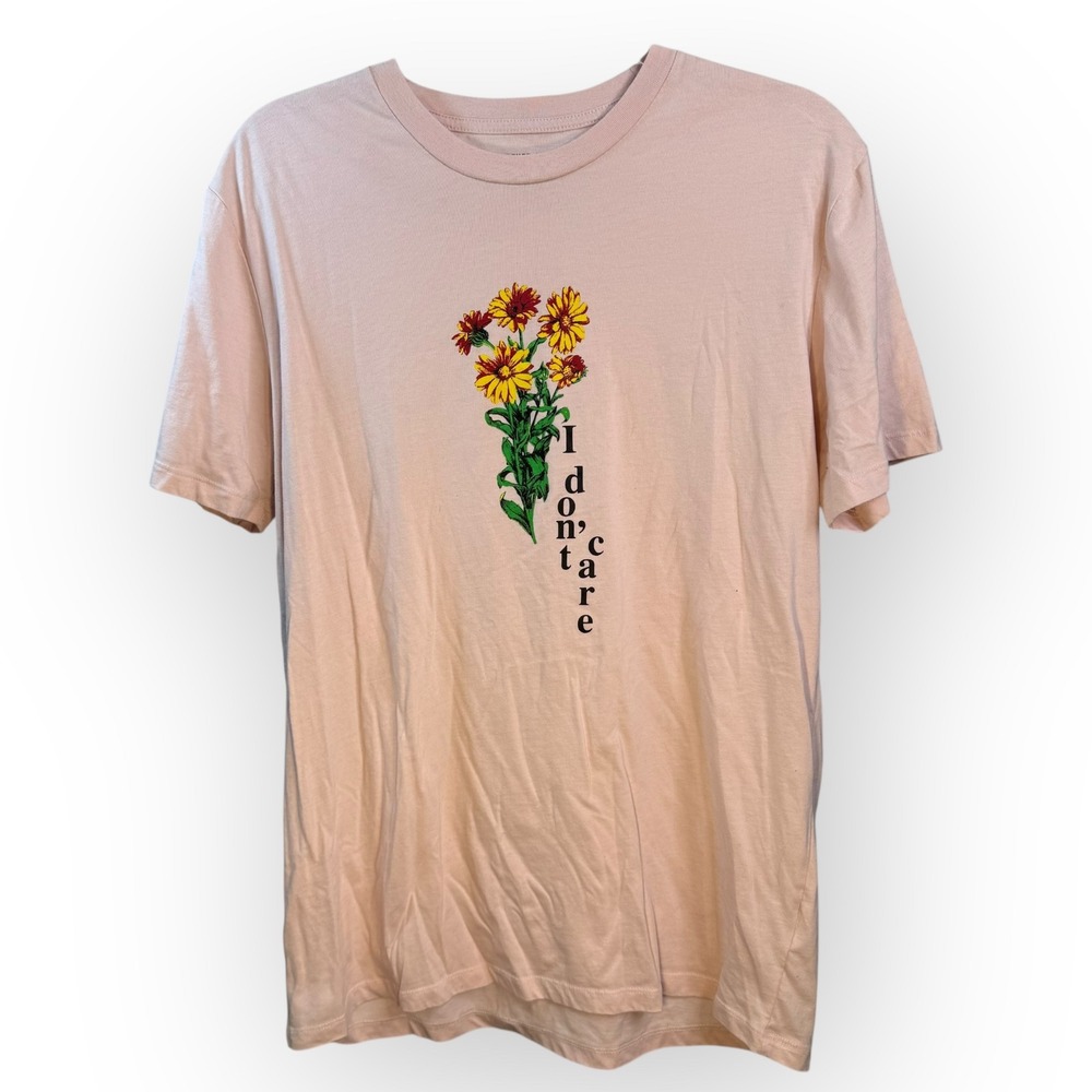 Forever 21 Graphic T-Shirt I Don't Care Floral Print Men's Size‎ Large
